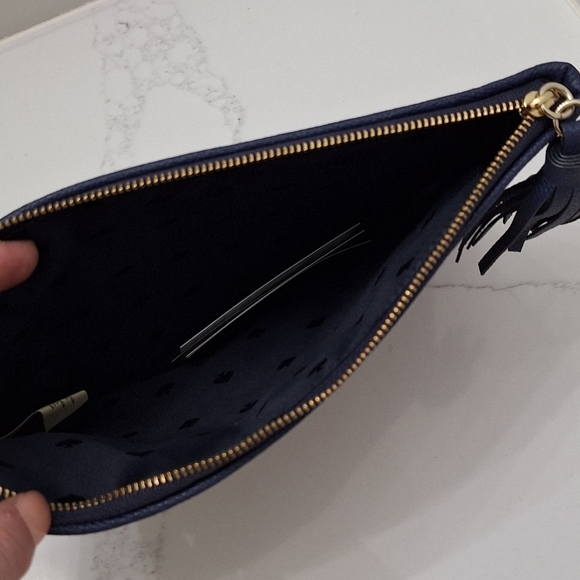 Kate Spade Gia Larchmont Avenue Striped Clutch Bag - Picture 6 of 9